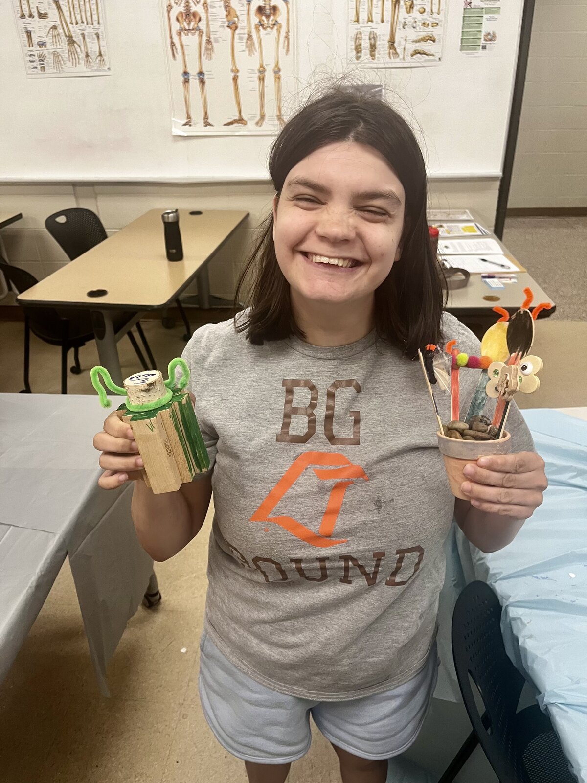 Creating handmade crafts together