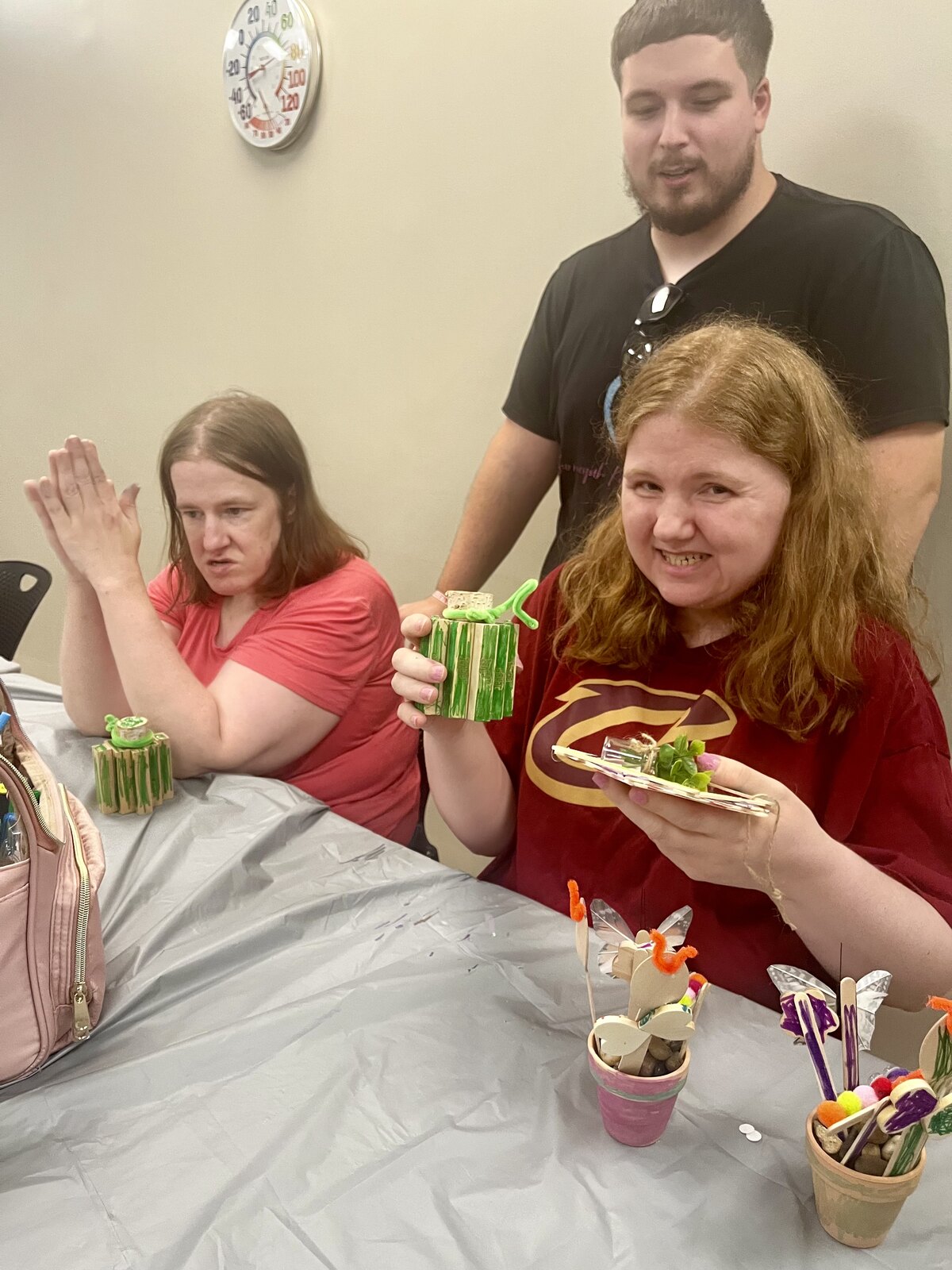 A joyful moment at arts and crafts